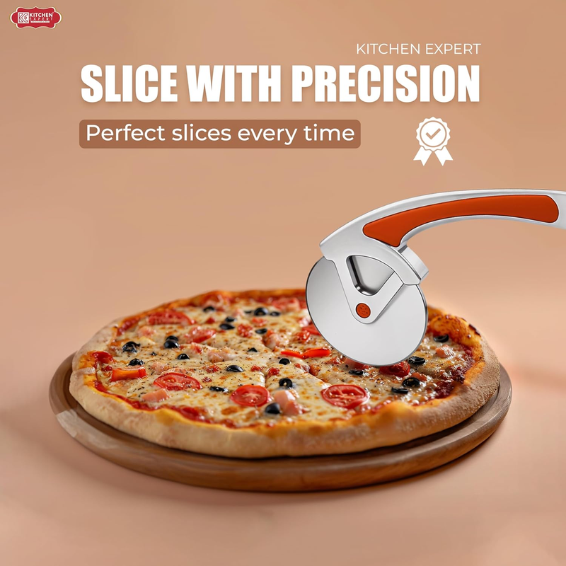 Premium Pizza Cutter | Smooth Rolling Blade | Ideal for Cutting Pizza/Sandwich/Breads/Burger/Paratha 